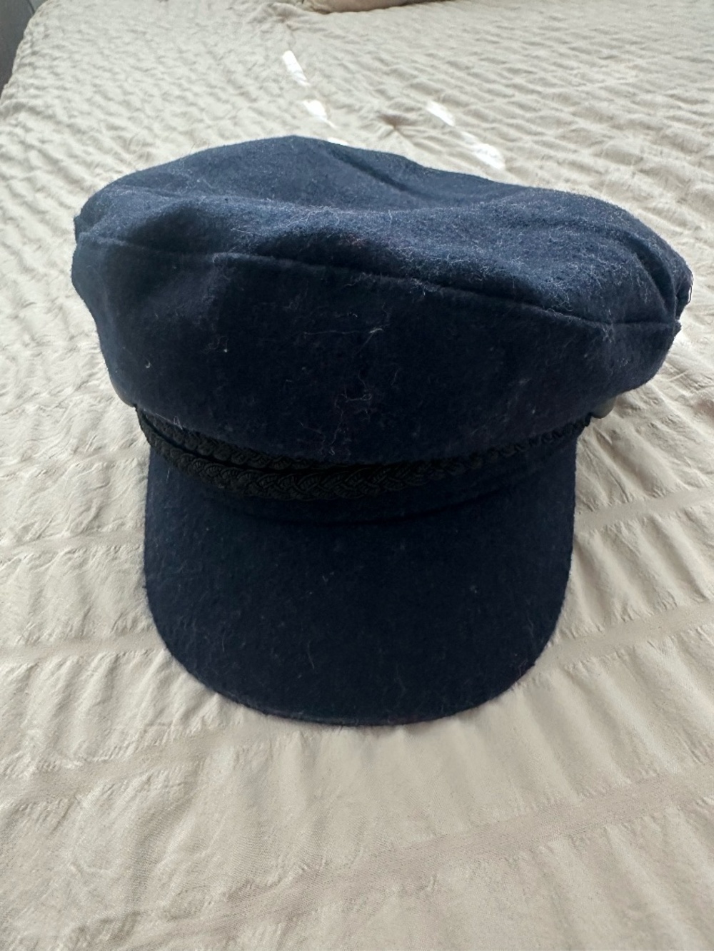 Zara Navy Blue Newsboy Hat